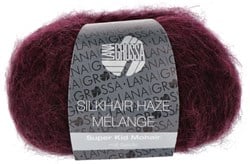 Lana Grossa Silkhair Haze Mélange 1301 Black red mottled