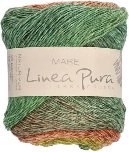 Lana Grossa Mare 009 Light olive / mustard yellow / sun yellow / peach / powder brown / terracotta / jade