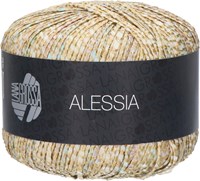 Lana Grossa Alessia 004 Golden yellow / light gray / gray brown