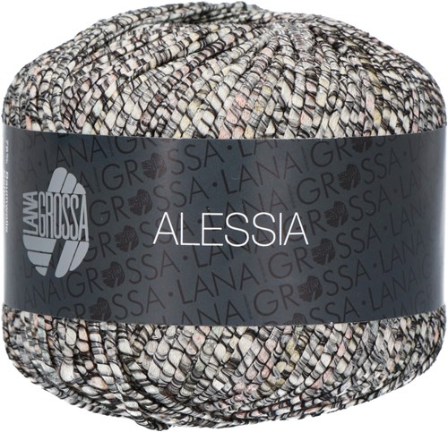 Lana Grossa Alessia 005 Anthracite / gray / natural