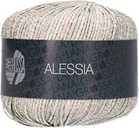 Lana Grossa Alessia 006 Silver / gray green / ecru