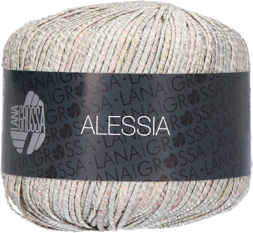 Lana Grossa Alessia 006 Silver / gray green / ecru