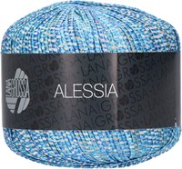 Lana Grossa Alessia 015 Blue / turquoise / silver gray