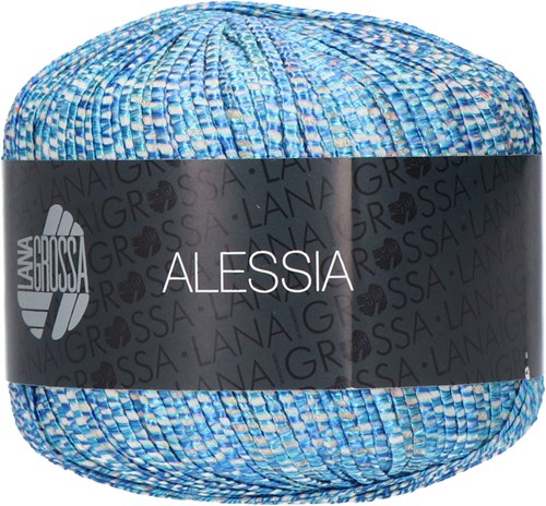Lana Grossa Alessia 015 Blue / turquoise / silver gray