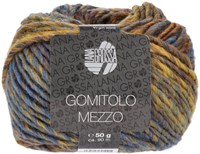 Lana Grossa Gomitolo Mezzo 131 Beige/brown/blue/petrol/mustard yellow/mint turquoise