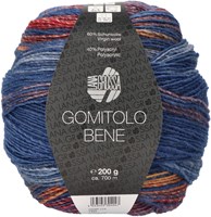 Lana Grossa Gomitolo Bene 760 Ochre/navy/light blue/gray blue/gray/rust