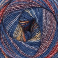 Lana Grossa Gomitolo Bene 760 Ochre/navy/light blue/gray blue/gray/rust-2