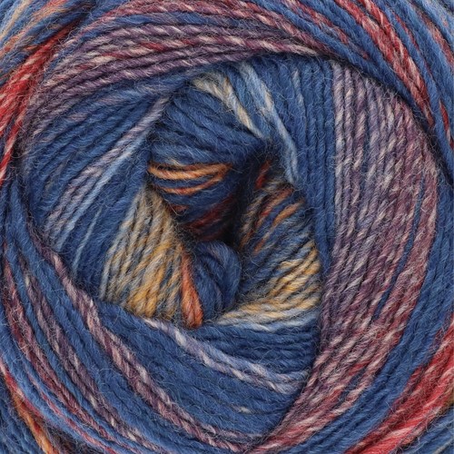 Lana Grossa Gomitolo Bene 760 Ochre/navy/light blue/gray blue/gray/rust-2