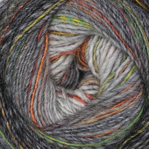Lana Grossa Gomitolo Maya 853 Light gray/medium gray/dark gray/mustard yellow/jade/orange/raspberry-2