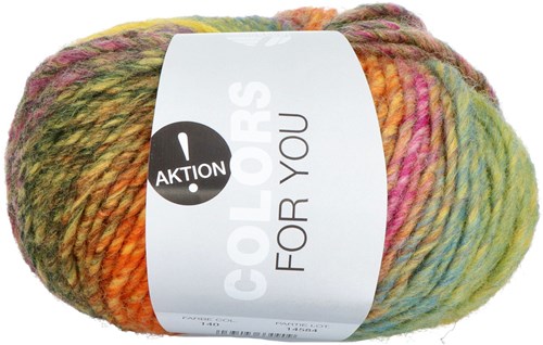 Lana Grossa Colors For You 140 Gray Green/Blue Purple/Orange/Yellow Green/Brown/Fuchsia/Pink/Red/Dark Red/Opal Green/Yellow