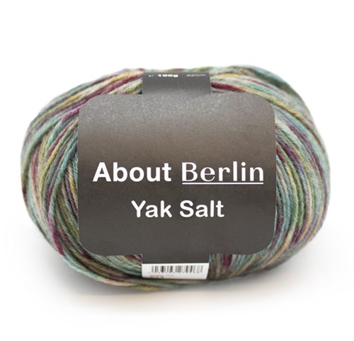 Lana Grossa About Berlin Yak Salt 624 Bordeaux / Light green / Light blue