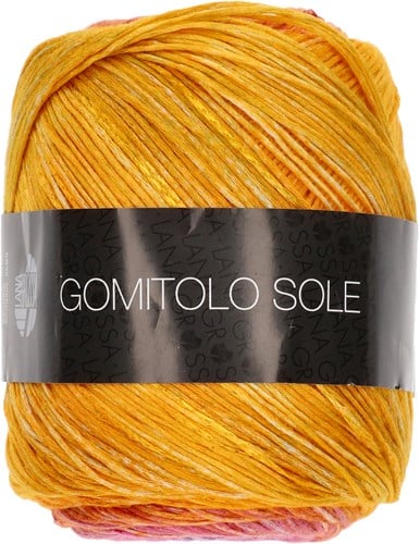 Lana Grossa Gomitolo Sole 918 Yellow - Orange - Sering - Pink - Light Turquoise - Light Green