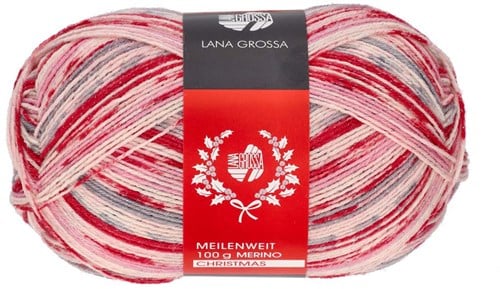 Lana Grossa Meilenweit 100 Merino Christmas Lurex 6763