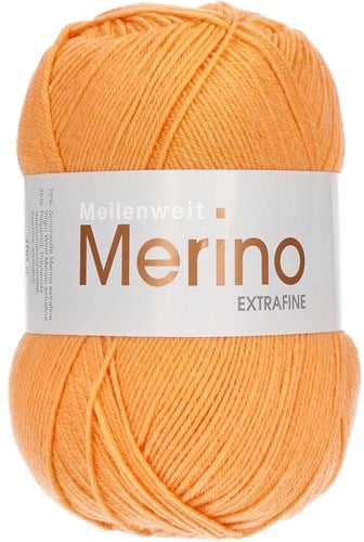 Lana Grossa Meilenweit 100 Merino Extra Fine Uni 2439 Orange