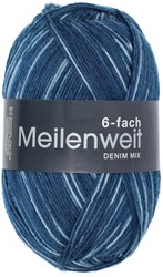 Lana Grossa Meilenweit 6-Fach 150 Denim Mix