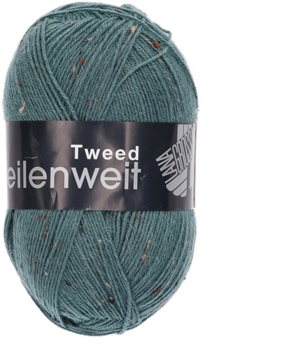 Lana Grossa Meilenweit 100 Tweed 166 Grey-Green