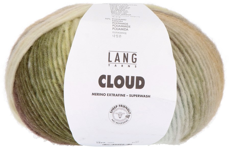 Lang Yarns Cloud 001 Brass/Light Blue/Olive 