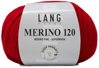 Lang Yarns Merino 120 0160 Fire Red