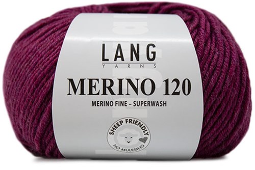 Lang Yarns Merino 120 0566 Cyclamen Mélange