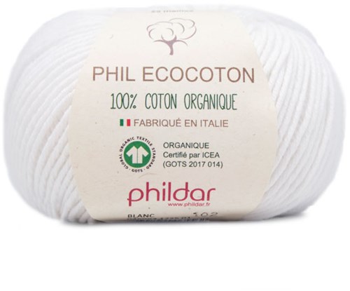Phildar Phil Ecocoton 1225 Blanc