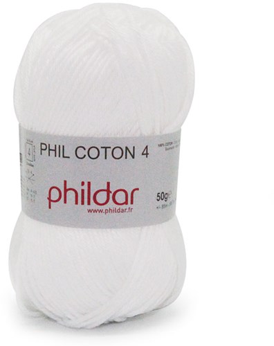 Phildar Phil Coton 4 1225 Blanc