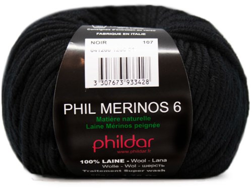 Phildar Phil Merinos 6 1200 Noir