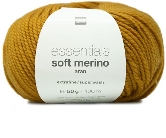 Rico Essentials Soft Merino Aran 001 Mustard