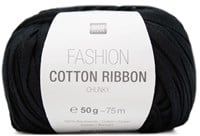 Rico Fashion Cotton Ribbon Chunky 08 Black