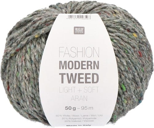 Rico Fashion Modern Tweed Aran 015 Light Grey