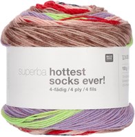 Rico Superba Hottest Socks Ever! 4 ply 004 Block Stripes