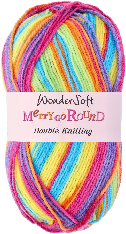 Stylecraft Merry Go Round DK Chrochet Yarn, 100% acrilico dai colori