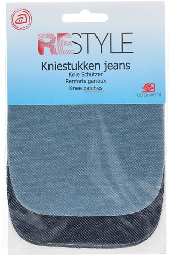 Restyle Knee Patches Jeans 10 cm x 9 cm Iron-On (2 pieces)