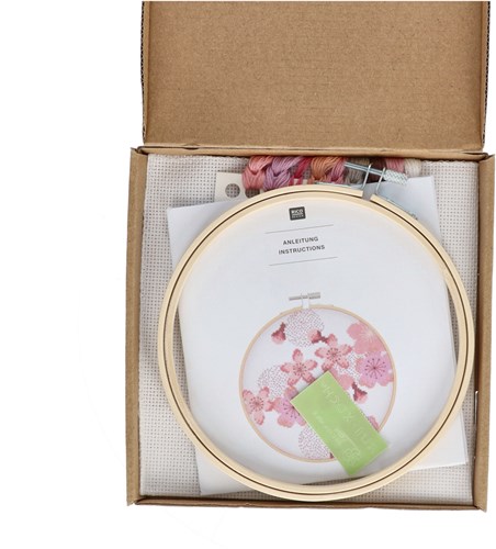 Rico Cherry Blossoms Embroidery Kit-2