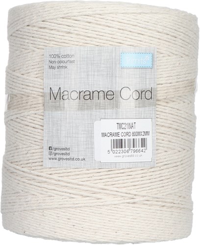 Trimits Macramé Cord Natural 800m x 2mm