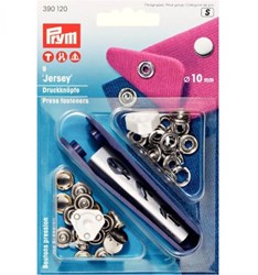 Prym No-Sew Snap Fasteners Jersey Smooth Cap Silver 10 mm