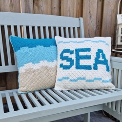 Sea & Beach Cushion Yarn and Crochet Pack