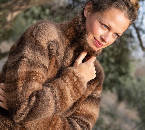 Katia Pure Alpaca Colors Long Vest Yarn and Knitting Pack-2