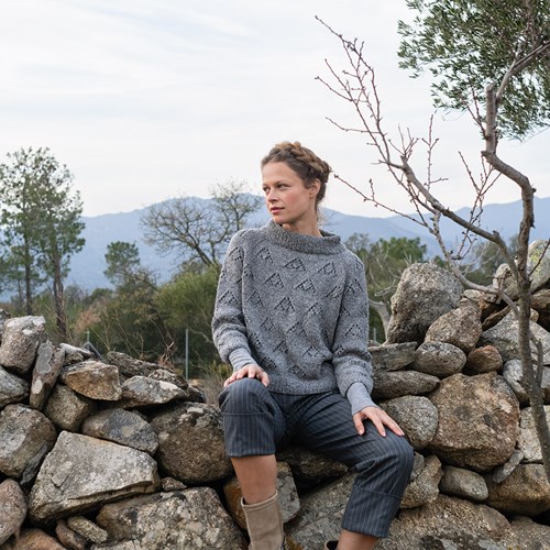 Katia Alpacotton Natural Colors Ajour sweater Garen- en Breipakket-2