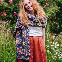 Climbing Rose Wrap - Jane Crow - Garenpakket - Exclusief Patroon-2
