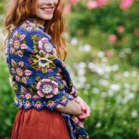 Climbing Rose Wrap - Jane Crow - Haakpakket - Inclusief Digitaal Patroon-2