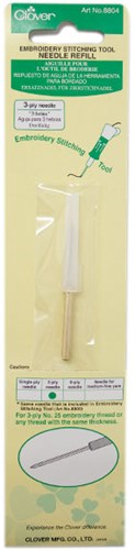 Clover Embroidery Stitching Tool Needle Refill 3-ply