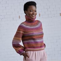 Katia Angelo Sweater with Updated Yarn and Knitting Package