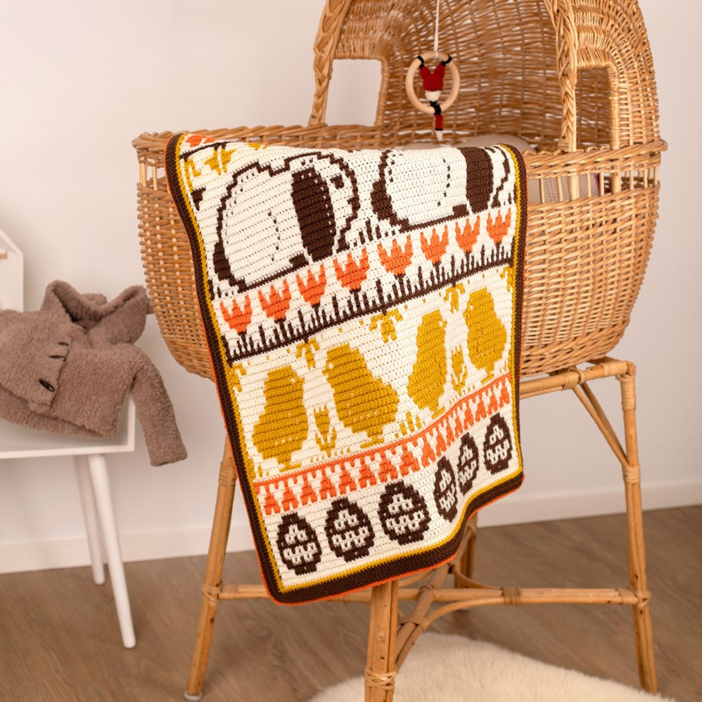 Spring Into Easter BABY blankets Retro Crochetkit Yarnplaza