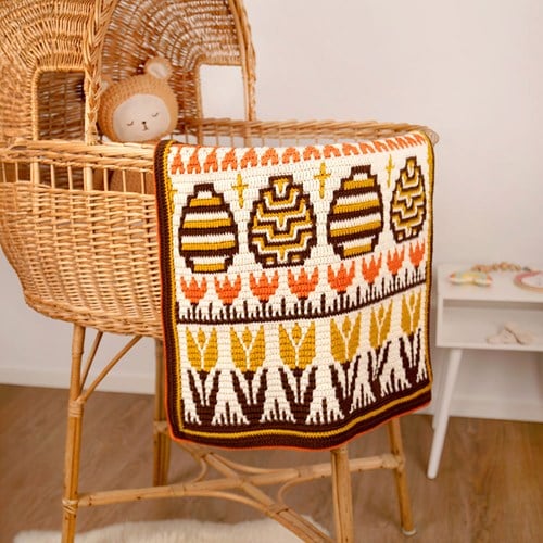 Babyversion Spring into easter blanket Retro Crochetkit-3