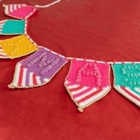 Crochet Pattern Yarn and Colors Colorful Christmas Bunting-2