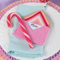 Yarn and Colors Colorful Christmas Menu Holder Crochet Kit