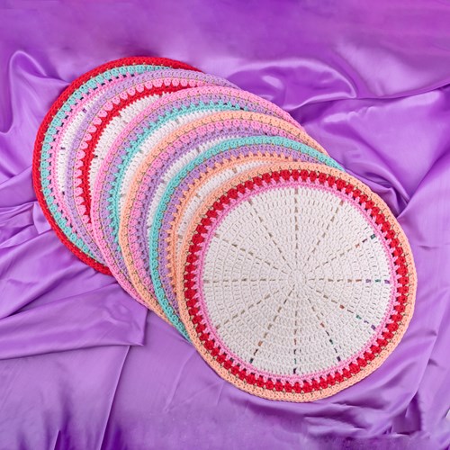 Yarn and Colors Colorful Christmas Placemats Crochet Kit 037 Cotton Candy