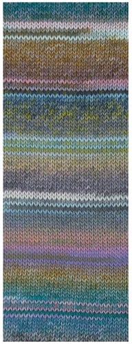 Lana Grossa Colorissimo 201 Light and dark grey, ice blue, petrol, soft and dusty pink, grey-brown, olive, purple, turquoise-2