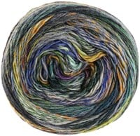 Lana Grossa Colorissimo 202 Erica, light and dark green, olive, orange, wine red, grey violet, grey blue, ochre, dark brown