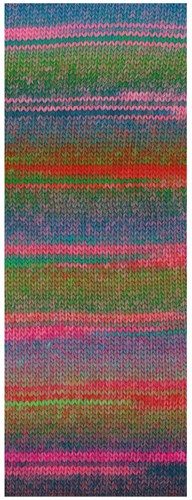 Lana Grossa Colorissimo 203 Petrol blue, pink, apple and light green, red, jade, black-blue-2